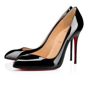 christian louboutin corneille 100 black patent leather size 36.5